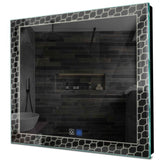 Specchio LED Quadrato | Pulsanti touch | Funzione anti-appannamento | Luce bianca neutra - Reyze Serie Official Modello 7